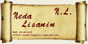 Neda Lišanin vizit kartica